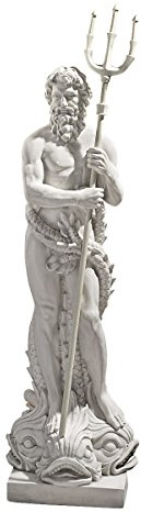 Design Toscano Poseidon Meeresgott - Figur, Maße: 44,5 x 33 x 150 cm