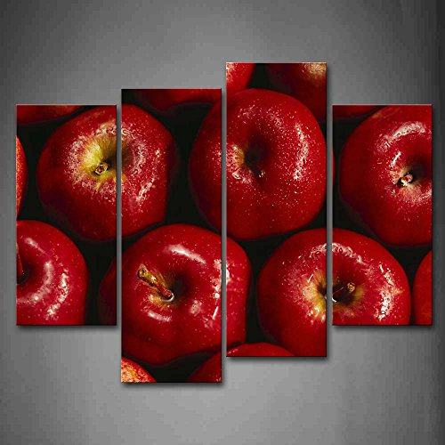 Rot Apfel Mit Wasser Fallen Wandkunst Malerei Das Bild Druck Auf Leinwand Essen Kunstwerk Bilder Für Zuhause Büro Moderne Dekoration