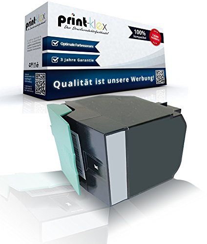 Print-Klex Tonerkartusche kompatibel mit Lexmark 2.500 Seiten CX 310 DN CX310dn CX310 DN DX310n CX 310 n CX310 n CX310 Series 802SK 802K 80C0S10 Black Schwarz BK K