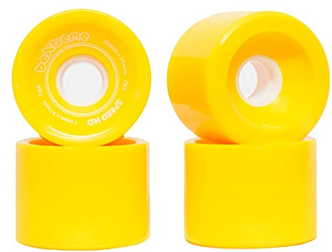 Rollen Longboard bextreme Speed HD 78A. Räder Skateboard groß und widerstandsfähig 70x51mm gelbe Farbe Cruiser surfskate