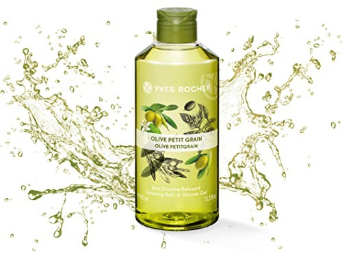 Yves rocher Relaxing Sensual,Bath & Shower gel New Packing 400 ML (Olive Petitgrain)
