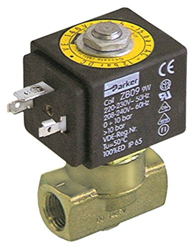 SCEM PARKER Magnetventil Messing 24V 2-Wege Eingang 1/4' Ausgang 1/4' DN 3 Anschluss 1/4' VE-146 Dauertemperatur -20 bis +130°C