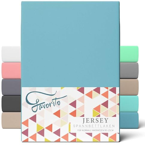 Favorito Jersey Spannbettlaken – Oeko-TEX Zertifiziert, 100% Baumwolle