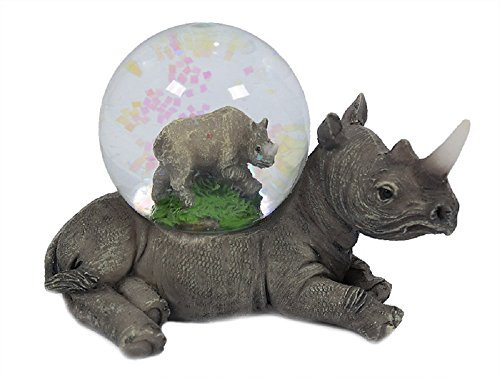 PIA International Glitzerkugel Nashorn Schneekugel Tier Tiere Schneekugeln Nashörner