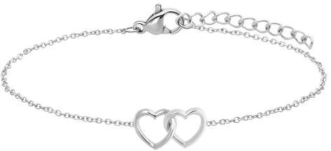 Lucardi - Damen Armband mit Armreif und Plattierung - Schmuck - Geschenke für Frauen - Silber