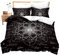 Loussiesd Mathematik Formula Bettwäsche Set Geometrie Microfaser Bettbezug Set für Jungen Mädchen Hohe Anzahl Schwarz Betten Set inkl.1 Bettbezug 135x200 cm und 1 Kissenbezüge 80x80 cm