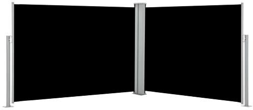 Tidyard Ausziehbarer auf 1000 cm Doppelseitiger Sichtschutz Markise,Automatischen Rückrollfunktion,Doppelseitenmarkise Garten-Seitenmarkise Seitenrollo Seitenwand Mit Montagezubehör,2 Pfosten