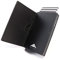 Stealth Wallet Porte Carte Bancaire RFID pour Homme - Porte-Cartes De Crédit avec Mécanisme Pop Up et Boîte Cadeau - Portefeuilles de Crédit Aluminium Minces (Aluminium Noir, Cuir Noir Crazy Horse)