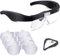 Gafas de Lupa con luz, de 1,5 a 5 aumentos, Lentes extraíbles, con Soporte para la Cabeza, con 2 Luces led, para aficiones, electricistas, joyeros, Costura, Manualidades y Personas Mayores