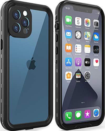 LOVE BEIDI for iPhone 12 Pro Max Waterproof Case 6.7'' - Shockproof, Dustproof, with Screen Protector - Black
