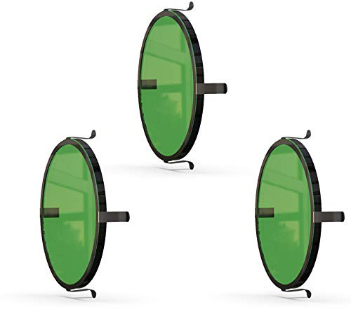 GOODSMANN Green Color Lenses Glass Filter with Metal Clip Transparent Color Correction Filter 3 Assorted Colors for Spotlight Flashlight Floodlight MR16 Bulbs LED and Halogen (Green)
