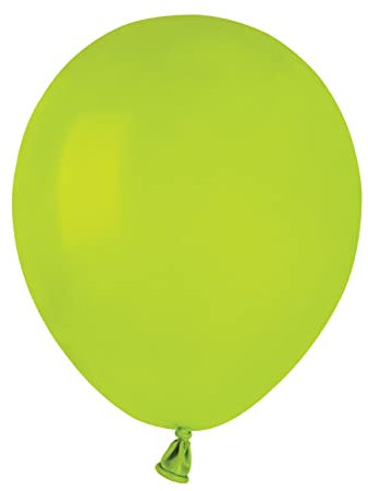 Busta 100 palloncini in lattice naturale Premium Quality A50 (Ø 13cm / 5), verde chiaro