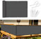 Sunnylaxx Brise Vue Balcon Anthracite 120x500 cm, Cache Brise Balcon pour Jardin Exterior PES 170g/㎡, avec Trous et Serre câbles, UV Résistant