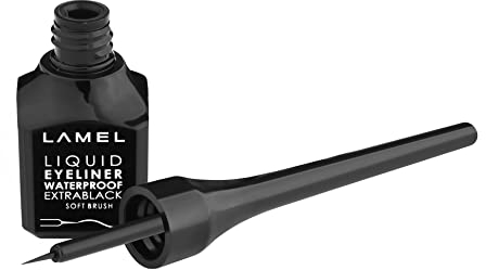 Lamel Eyeliner liquid - Soft Brush Included - Precise & Professional Look - Long-Lasting - Extra Black N. 101