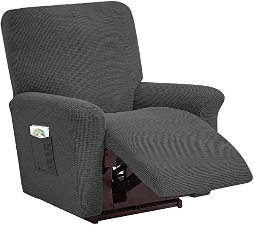 4 Pièce Housse De Fauteuil Inclinable, Doux Antidérapante avec Poche Latérale Housse Fauteuil Relax Electrique, Imprimées Spandex Housse De Canapé Fauteuil Protege de Meubles Lavable ( Color : #13 )