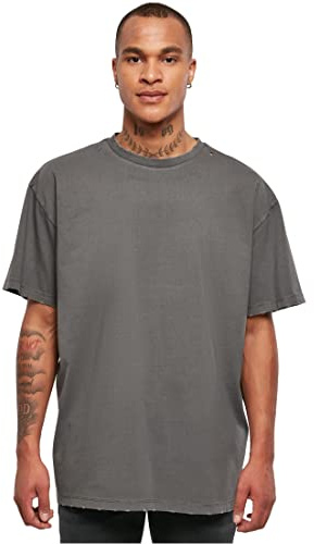 Urban Classics Herren Oversized Distressed Tee T-Shirt, Charcoal, L