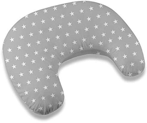 Moon klein Mond Stillkissen 110cm Stillhörnchen Schwangerschaftskissen Kopfkissen Kissen zum Stillen Nursing Pillow mit abnehmbarem und waschbarem Bezug ekmTRADE (1)
