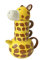 Senliart Théière en céramique avec 2 tasses à thé, jolie théière en forme de girafe avec couvercle