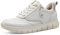 Tamaris COMFORT Damen Sneaker flach aus Leder mit Reißverschluss, Weiß (White), 37 EU