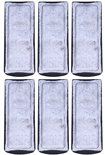 Lwuey Aquarienfilter Patronen, Aquarium Filter Baumwolle Ersatz Eingebauter Aktivkohle Filtereinsatz Wandmontierter Filterbedarf Aquatische Filtration 13.5x5.5cm Aquarienfilter Fisch Tanks 6 Pack