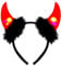 Sunwuun Karneval Halloween Deko Teufelshörner mit LED,Teufel Hörner Leuchtend Haarschmuck Haarreifen Männer Damen Kinder,Karneval Halloween Cosplay Party Teufel Kostüm Zubehör