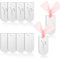 LELE LIFE Paquete de 10 tarjetas de lugar acrílicas con cintas, letreros de boda en blanco, letreros reservados para número de mesa, etiqueta de asiento de silla, cena, color plateado