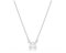 Swarovski Stilla Attract Pendant Necklace, Clear Square-Cut Stone in a Rhodium-Finished Setting, Part of the Stilla Collection