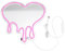 Enseigne au Néon en Forme de Cœur Fondant, Lampe LED Alimentée par USB, Lumière de Décoration de Table et Murale pour de Fête des Mères, Chambre de Fille, Mariage,