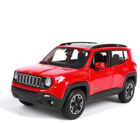 EMRGAZQD Motorfahrzeuge Replika Auto Für Jeep Renegade, Maßstab 1:24, Modelllegierung, Druckguss-Metall, Replik-Autosammlung, Display Originalgetreue Nachbildung(Red)