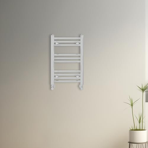 Blümme Heated Towel Rail Bathroom Ladder Radiator Straight 600 x 400mm Central Heating Towel Radiator Warmer Chrome