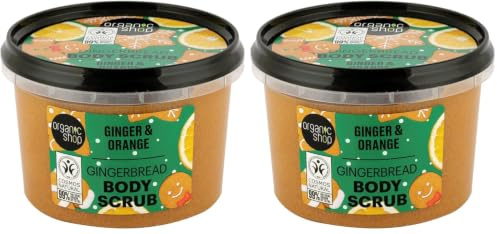 Organic Shop Gingerbread Body Scrub Ginger and Orange (250ml) (Pack of 2)