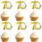 Blumomon 24Pcs 70th Happy Birthday Cupcake Toppers Happy 70 Cupcake Topper Cheers to 70 Cake Decoration 70th Birthday Party Decoration 70th Anniversary Cake Decoration（Gold）