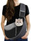 Pawaboo Hundetragetasche, Hundetasche, Verstellbare Tragetasche Hund, Haustier Umhängetasche Transporttasche für Haustiere, Hunde Tragetaschen Tragetücher für Outdoor Reisen - S, Dunkelgrau + Schwarz