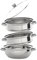 TFIANYNI Dampfgarer Topf 3-Tier Edelstahl Dampfkocher Topf Mit Glasdeckel, Dampfer Pfanne Set 28cm, Dampfer Kochen, Silber, Polieren, Langlebige Griffe
