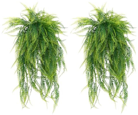 ABCDipper Künstliche Pflanzen Indoor Fake Hängende Kunstpflanze Haus Deko Faux Trailing Foliage Efeu Girlande für Wand Regal Büro im Freien