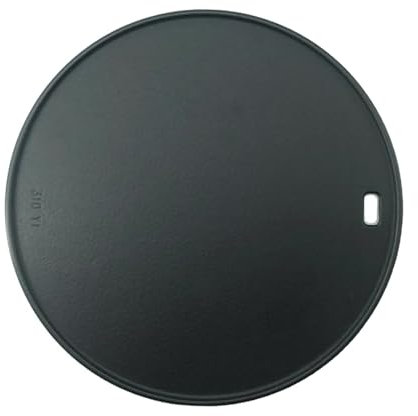 Acero redondo para pizza de 12 pulgadas, fundido 3D crea hermosas cortezas, piedra de hierro fundido esmaltado para horno, plancha redonda de hierro fundido, velocidad de acero para pizza y plancha de