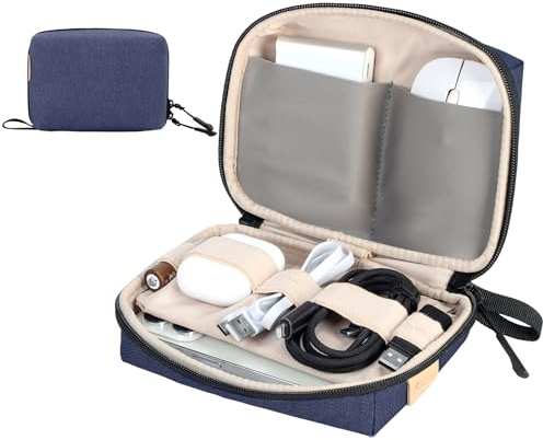 SIMTOP Tech Organizer: Kompakte Kabeltasche für Reise & Büro Blau | Robustes Raumwunder: Ordnet Kabel & Zubehör sofort. Stoßfeste Panzerung für sicheres Reisen und das mobile Büro