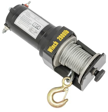 Verricello elettrico 12 V con centralina di controllo, 900 kg, fuoristrada, verricello elettrico, per ATV, quad e fuoristrada