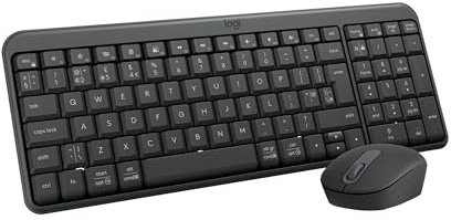 Logitech MK250 Ensemble Souris et Clavier sans Fil Bluetooth : connectivité Simple et Rapide, Clavier sans Fil Compact, Souris ambidextre, Construction Durable - Windows/macOS - QWERTY