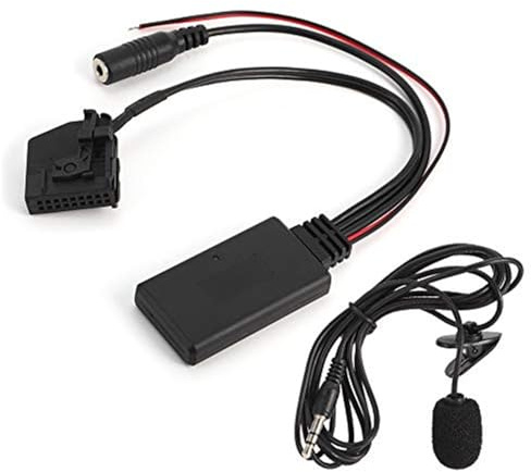 Pizgear for Mercedes, W208 Bluetooth-Adapter - Bluetooth-Adapter, 18-poliger Bluetooth-Kabeladapter, Automikrofon-Ersatz, for Benz, Comand 2.0 W211 W208 W168 W203 Radioantennenadapter