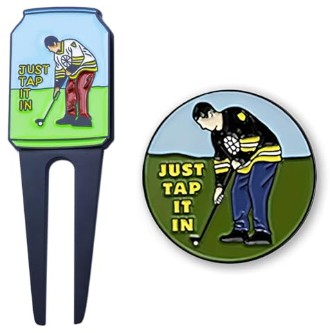 Tomedeks Ball Marker Set & Golf Divot Repair Tool,Interesting and Playable,Sturdy and Durable,Golf Ball Markers for Putting Green,Unique Hat Clip,Bag Accessories,and Funny Ball Markers