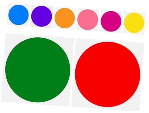 Toyvian Multicolor Classroom Floor Stickers Self-Adhesive Vinyl Dots for Preschool Kindergarten Teachers Bright Position Markers for Student Line Up and Activity Organization