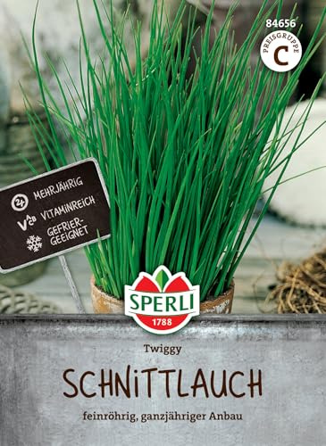Sperli Schnittlauchsamen Twiggy 84656, Kräutersaat | Kräutersamen für einen feinröhrigen und vitaminreichen Schnittlauch, standfest, aromatisch, Aussaat ab Freiland, mehrjährig