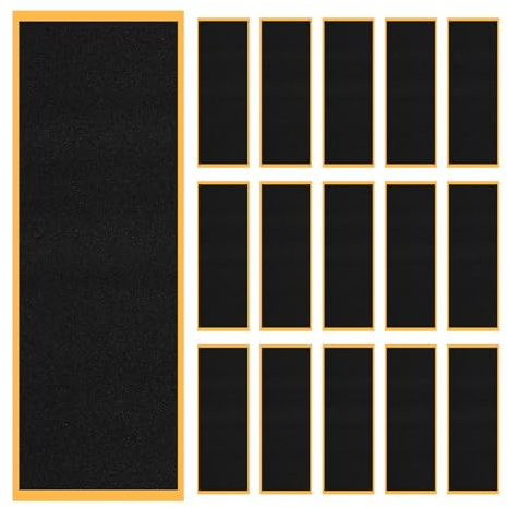 Kisangel 16 Stück Teiliges Fingerboard Grip Tape Weiches Schwarzes Schaumstoff-anti-rutsch-pad Selbstklebende Mini Skateboard Griptapes mit Hoher Haftung für Finger Skateboard Tricks