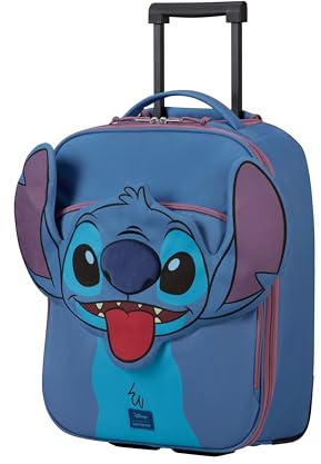 Samsonite Sammies Disney Stitch - Kinder 2-Rollen Kabinentrolley 45x36x19 cm, Handgepäck Koffer EasyJet kompatibel, Underseat Reisekoffer für Kinder, 30L