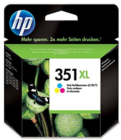 HP Original CB338EE / 351XL, für DeskJet D 4260 Premium Drucker-Patrone, Cyan, Magenta, Gelb, 580 Seiten, 14 ml