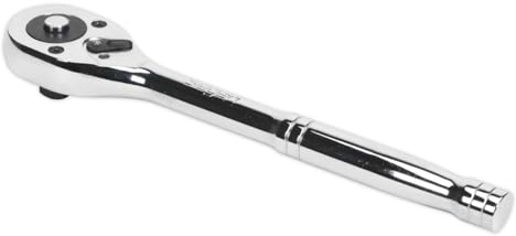 Sealey S0706 Ratchet Wrench with Pear-Head Flip Reverse, 1/2 Square Drive, Silver