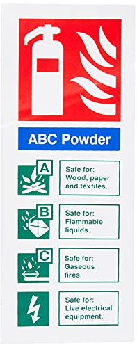 ABC FI.08N-SA Panneau d'identification pour extincteur à poudre 80 x 200 mm