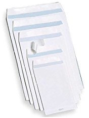 Blasetti 25 Buste a Sacco Bianche, Formato 19 x 26 cm, Carta da 80 gr con Internografia. Buste da Lettera Commerciali con Strip Adesivo, Ideali per Spedire Documenti Senza Piegature