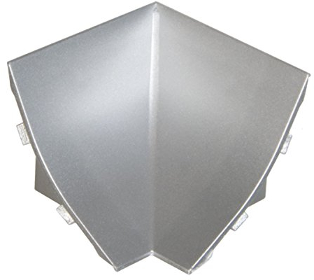 HOLZBRINK Innenecke passend zum Dekor Ihrer Abschlussleisten Alu Satin Innenkante PVC Küchenabschlussleiste 23x23 mm